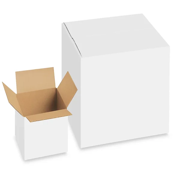 white shipping boxes